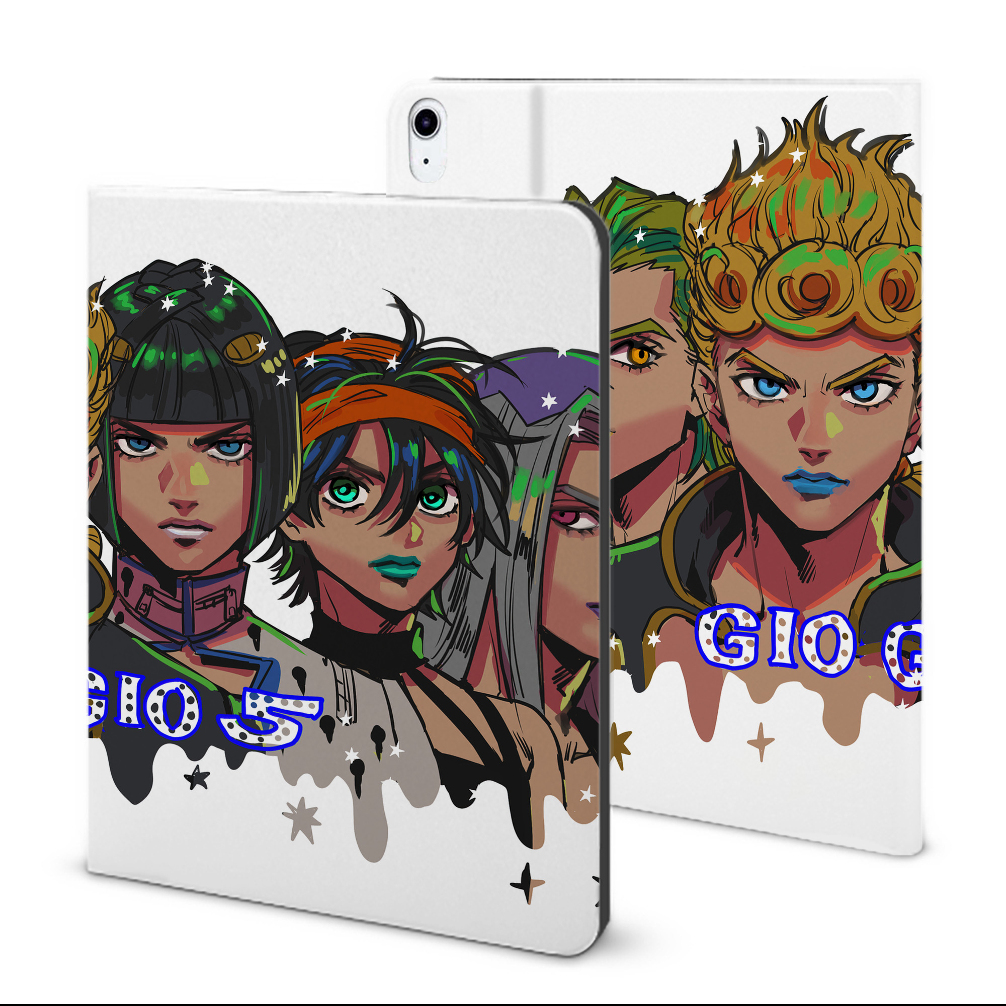 （画像用） ジョジョの奇妙な冒険 JoJo's Bizarre Adventure IPad ケース ブック型 PUレザー TPU 耐衝撃 軽量 薄型 ペン収納なし 全面保護 IPad 各モデル対応